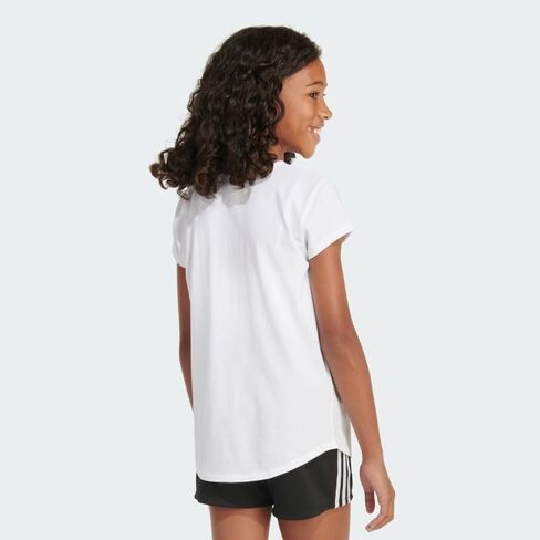 adidas girls Short Sleeve Scoop Neck Tee T-shirt T Shirt, Vivid Red, 2-4T US in Saudi Arabia