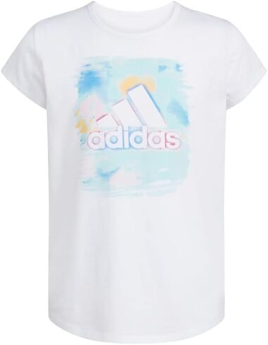adidas girls Short Sleeve Scoop Neck Tee T-shirt T Shirt, Vivid Red, 2-4T US in Saudi Arabia