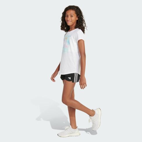 adidas girls Short Sleeve Scoop Neck Tee T-shirt T Shirt, Vivid Red, 2-4T US in Saudi Arabia