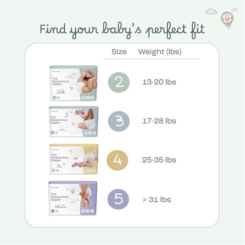 The Responsive Diaper Size 4 (25–35 lbs), 36 Ct Italian Premium Design, Soft, Unscented & Hypoallergenic, 12 Hrs Leak Protection, No-Tape Flexible Fit Pull-Up Disposable Diapers for Babies in Saudi Arabia