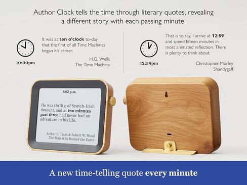 Author Literary Quote Clock – Tells Time Using Book Quotes | Unique Gift for Book Lovers | New Quote Every Minute Clock Vol 1 in Saudi Arabia
