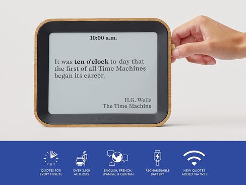 Author Literary Quote Clock – Tells Time Using Book Quotes | Unique Gift for Book Lovers | New Quote Every Minute Clock Vol 1 in Saudi Arabia