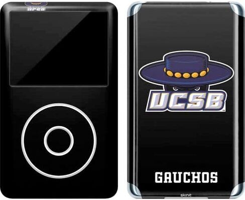 Skinit Decal MP3 Player Skin Compatible with iPod Classic (6th Gen) 80GB - Officially Licensed College Santa Barbara UCSB Gauchos Black Design in Saudi Arabia