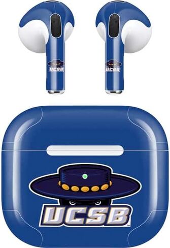 غلاف صوتي من Skinit متوافق مع Apple AirPods (الجيل الثالث، 2021) - تصميم سانتا باربرا UCSB Gauchos الأزرق المرخص رسميًا in Saudi Arabia