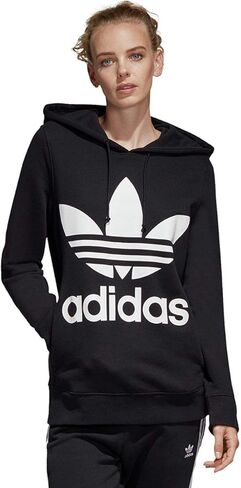 adidas Originals Women's Adicolor Trefoil Hoodie, Rose Tone, XX-Small in Saudi Arabia