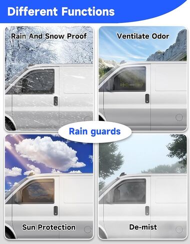 in-Channel Rain Guards Fit for Truck Dodge RAM 1500 (New Body Style Includes TRX) 2019-2025 Crew Cab Window Rain Guards Visors Vent Visors Window Deflector Vent Shades Car Accessories -4 pcs in Saudi Arabia
