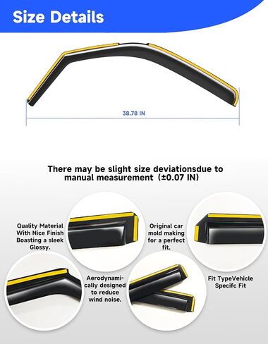 in-Channel Rain Guards Fit for Truck Dodge RAM 1500 (New Body Style Includes TRX) 2019-2025 Crew Cab Window Rain Guards Visors Vent Visors Window Deflector Vent Shades Car Accessories -4 pcs in Saudi Arabia