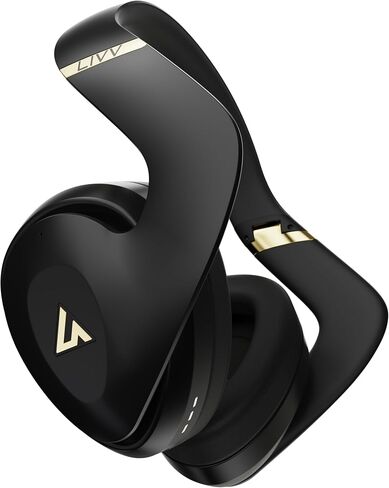 LIVV PRO Sports Headphones Designed for Gym, Workout, Running - Comfortable, Ergonomic, Over Ear, Active Noise Cancelling, 5 Microphones, Wireless, 50 Hours Battery Life, Bluetooth 5.3, Matte Black in Saudi Arabia