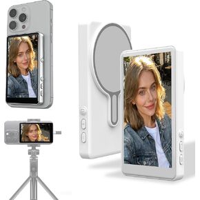 Selfie Monitor Screen with Bluetooth Remote, 4.02" 4K Magnetic Back Camera Monitor for iPhone & Android, 1800mAh, No App Needed, Built-in Speaker & 400 Lumen Outdoor Display in Saudi Arabia