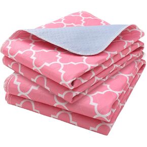 OUTCREATOR® Washable Bed Pads 34" x 36" (Pack of 4), Incontinence Mattress Protector, Anti-Slip Waterproof Underpads for Adults Kids Elderly Pets, Absorbency & Reusable Bedwetting Pads (Gray) in Saudi Arabia