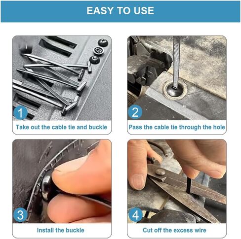 150 حزمة من مشابك كابلات النايلون العالمية بإبزيم وسحاب، مشابك كابل Ziplock Pro للسيارات مع دبوس وزر، شديدة التحمل ذاتي القفل على شكل حرف T، سحابات ممتصة للصدمات لإصلاح السيارة يوميًا in Kuwait