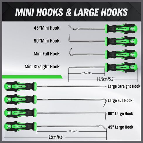 SWANLAKE Pick and Hook Set, Pick Tool Set for Car Auto Oil Seal/O-Ring Seal Gasket Pick Mini Hooks Puller Remover (6PCS) in Saudi Arabia