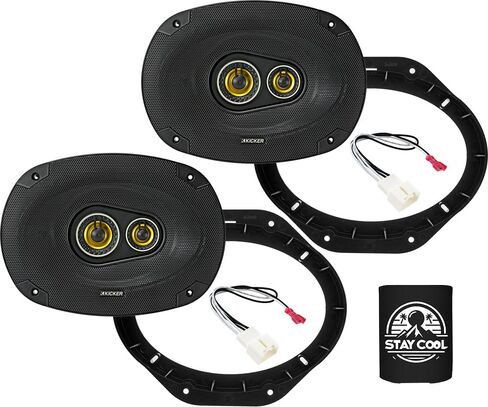 KICKER Speakers 6X9 inch for Ford F-250/F-350/F-450/F-550 2017-2024 Upgrade Kit - Pair of CS Series with Adapters and Harness, Car Audio Front Door Speaker CSC693, 46CSC6934 in Saudi Arabia