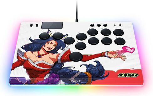 وحدة التحكم Razer Kitsune All-Button Arcade: لجهاز PS5 / PlayStation 5 والكمبيوتر الشخصي - مفاتيح بصرية منخفضة المستوى - عامل الشكل النحيف - لوحة علوية قابلة للإزالة - إضاءة Chroma RGB - USB Type C - إصدار 2XKO in Kuwait