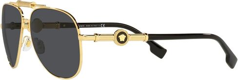 Versace Sunglasses Gold Frame, Dark Grey Lenses, 59MM in Saudi Arabia