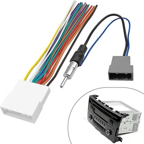 Radio Wiring Harness Connector Compatible with Nissan 2008-2013 Pathfinder Armada Rogue, Subaru 2011-2014 Impreza, Stereo Wire Cable Connector Adaptor with Antenna Adapter Plug in Saudi Arabia