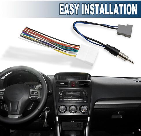 Radio Wiring Harness Connector Compatible with Nissan 2008-2013 Pathfinder Armada Rogue, Subaru 2011-2014 Impreza, Stereo Wire Cable Connector Adaptor with Antenna Adapter Plug in Saudi Arabia