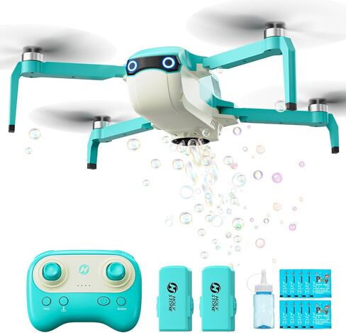Holy Stone HS320 Bubble Drone, Indoor, Outdoor, Foldable, 2 Batteries, 30 Minutes Flight Time, Brushless Motor, One Key Take Off, Landing, Speed Switching, Circle Flight，Great gift in Saudi Arabia