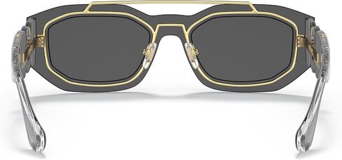Versace VE 2235 100287 Dark Grey Plastic Rectangle Sunglasses Grey Lens in Kuwait