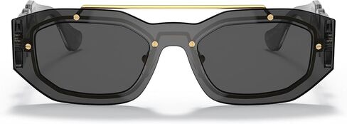 Versace VE 2235 100287 Dark Grey Plastic Rectangle Sunglasses Grey Lens in Kuwait