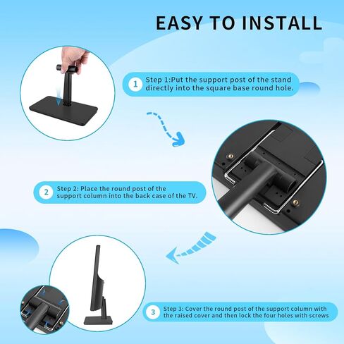 تلفزيون ذكي صغير 12.5 بوصة عالي الدقة 1080 بكسل، تلفزيون ذكي بشاشة مسطحة مدمجة مع تطبيق مدمج، موالف ATSC رقمي، مدخلات USB/VGA/HDMI، شاحن سيارة 12 فولت تلفزيون ذكي صغير للمطبخ، غرفة النوم، RVs، العربة in Kuwait