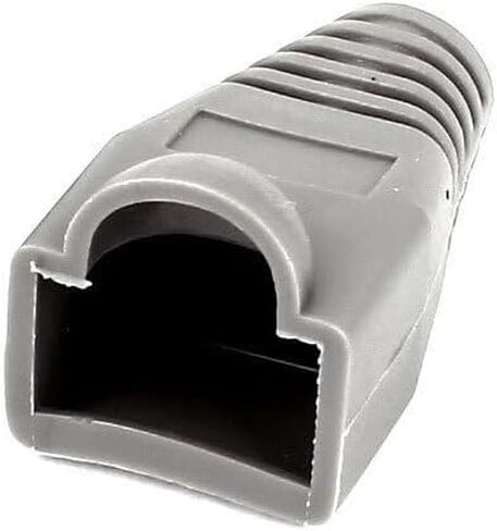 غطاء موصل كيبل ايثرنت ار جيه 45 من البلاستيك الناعم لتخفيف الضغط CAT5 CAT5E CAT6 CAT6E CAT6E 100 قطعة من كوبابا (رمادي) in Kuwait