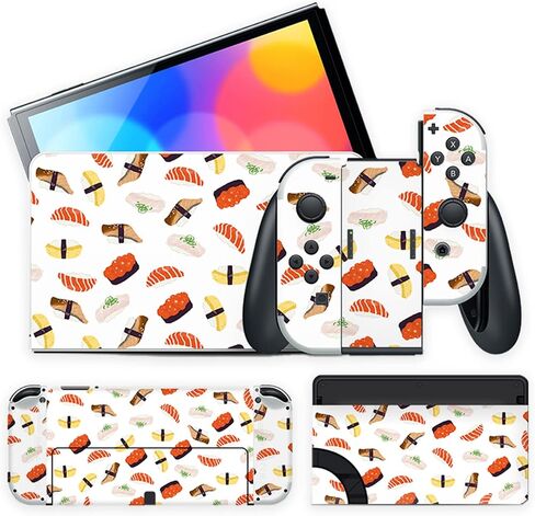 ملصق لكامل الجسم من Switch OLED أحدث طراز، غطاء ملتف لوحدة التحكم Mytrix NS OLED - وردي in Kuwait
