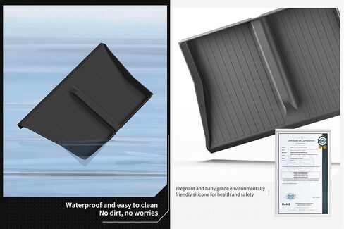 LUCKEASY for 2026 2025 Tesla Model Y Juniper New Center Console Wireless Charging Pad Non-Slip Silicone Mat Wireless Charger Mat for Model Y Accessories Black in Saudi Arabia