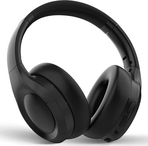 Active Noise Cancelling Headphones, Bluetooth Over Ear, Hi-Fi Stereo,100H Playback Time, High-Resolution Audio, Water Resistant, Deep Bass, Memory Foam Ear Cups, Home, Office, Studio,Travel, Work, Gym in Kuwait