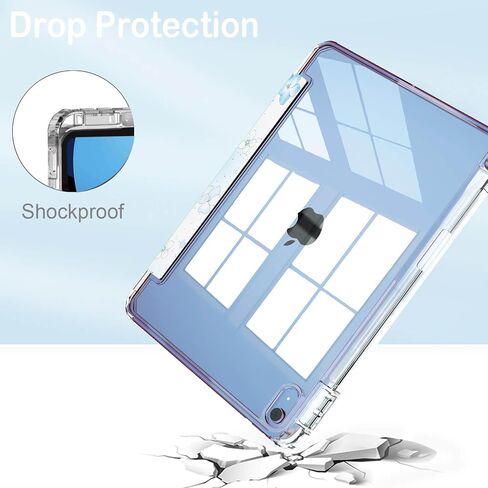 Feams Case for iPad 10th Generation 10.9 Inch Case, Slim Lightweight Trifold iPad 10.9 Case Clear Back Transparent Cover with Pencil Holder & Auto Sleep/Wake for iPad 10th Gen 2022, Abstract in Kuwait