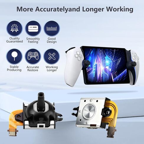 طقم استبدال عصا التحكم مكون من قطعتين لوحدة تحكم PlayStation Portal PS Portal/PS5 VR2، ترقية عصا التحكم التناظرية المضادة للانجراف، مجموعة أدوات إصلاح عصا التحكم التناظرية لإصلاح عصا الإبهام لوحدة تحكم Portal PS in Saudi Arabia