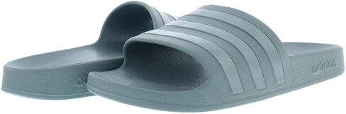 صندل Adilette منزلق للجنسين من adidas، أسود/أبيض/أزرق فاتح، 12 US للرجال in Kuwait