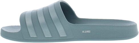 صندل Adilette منزلق للجنسين من adidas، أسود/أبيض/أزرق فاتح، 12 US للرجال in Kuwait
