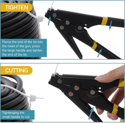 Shappy 4 Pcs Zip Tie Tool and Tensioning and Cutting Tool for Fastening and Cutting Plastic or Nylon, 7.67 Inches Length in Saudi Arabia