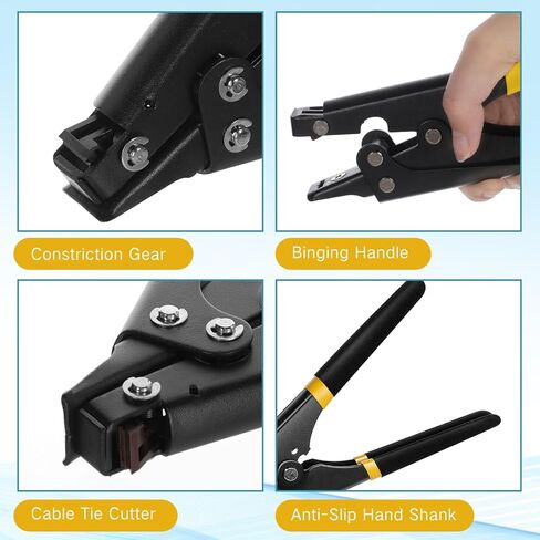 Shappy 4 Pcs Zip Tie Tool and Tensioning and Cutting Tool for Fastening and Cutting Plastic or Nylon, 7.67 Inches Length in Saudi Arabia