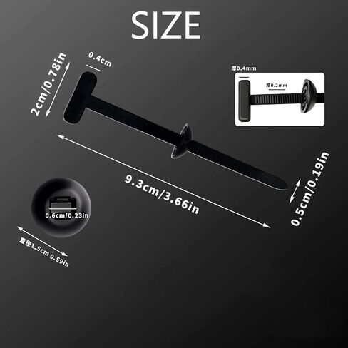 100Pcs Car Cable Tie Buckles, Car Zipper Clips, Multipurpose Plastic Cable Tie Tools for Cars Repair in Saudi Arabia