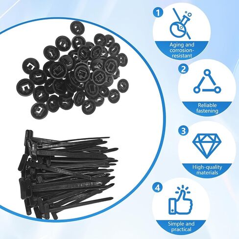 100Pcs Car Cable Tie Buckles, Car Zipper Clips, Multipurpose Plastic Cable Tie Tools for Cars Repair in Saudi Arabia