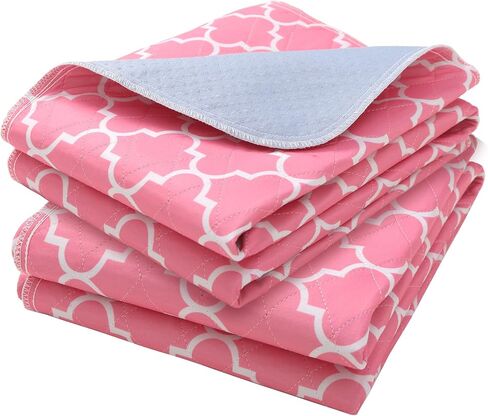 OUTCREATOR® Washable Bed Pads 34" x 36" (Pack of 4), Incontinence Mattress Protector, Anti-Slip Waterproof Underpads for Adults Kids Elderly Pets, Absorbency & Reusable Bedwetting Pads (Gray) in Saudi Arabia