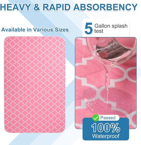 OUTCREATOR® Washable Bed Pads 34" x 36" (Pack of 4), Incontinence Mattress Protector, Anti-Slip Waterproof Underpads for Adults Kids Elderly Pets, Absorbency & Reusable Bedwetting Pads (Gray) in Saudi Arabia
