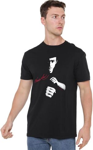 Bruce Lee Men's The Dragon Awaits T-Shirt Black in Kuwait