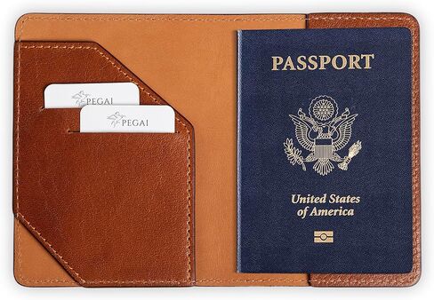 Pegai Passport Holder للسفر | قضية جواز السفر ، محفظة جواز سفر جلدية مصنوعة يدويًا | أساسيات السفر للنساء ، تغطية جواز السفر للرجال ، الأسرة | دبلوماسي (أسود) in Kuwait
