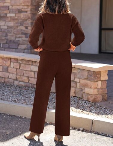 Zesica للسيدات المكون من قطعة 2 قطعة صالة Pajama مجموعات 2025 خريف الأكمام طويلة الأكمام سراويل الساق على نطاق واسع مطابقة ملابس الشتاء in Saudi Arabia