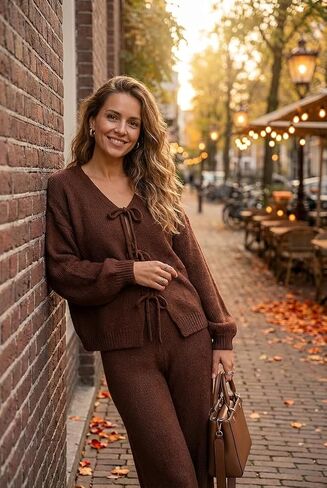 Zesica للسيدات المكون من قطعة 2 قطعة صالة Pajama مجموعات 2025 خريف الأكمام طويلة الأكمام سراويل الساق على نطاق واسع مطابقة ملابس الشتاء in Saudi Arabia
