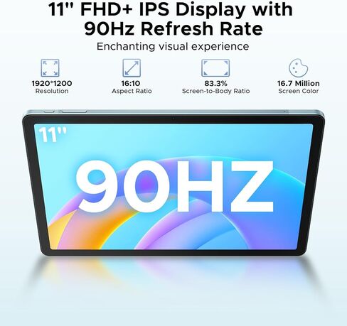 DOOGEE Tab E3 11 Inch Tablet with Keyboard, 32GB+256GB/2TB,Helio G100 Octa-Core Android 15 Tablets,Gemini AI Gaming Tablet, 8800mAh Battery, Tablets with Pen, Mouse&Case,Gray in Kuwait