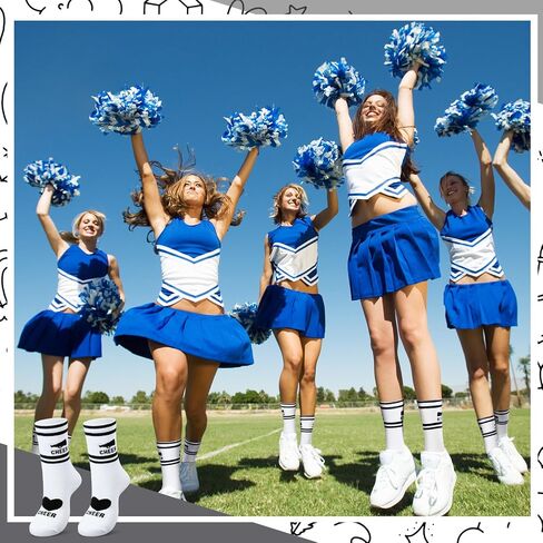 12 Pairs Cheerleader Socks Cheer Ankle Sock Women Girls Cheerleading Gifts for Team Gifts Stuff Accessories in Saudi Arabia