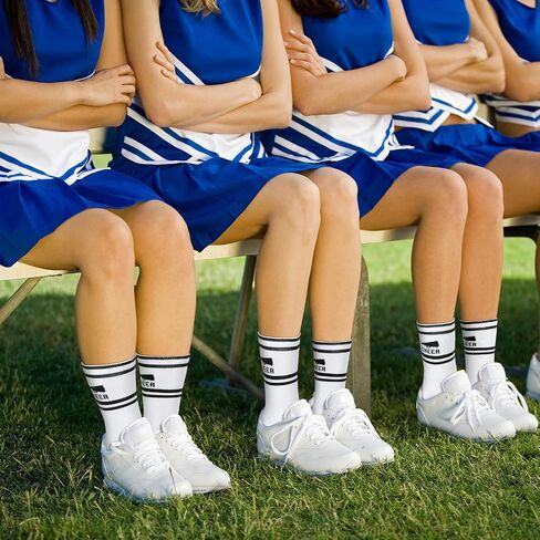 12 Pairs Cheerleader Socks Cheer Ankle Sock Women Girls Cheerleading Gifts for Team Gifts Stuff Accessories in Saudi Arabia