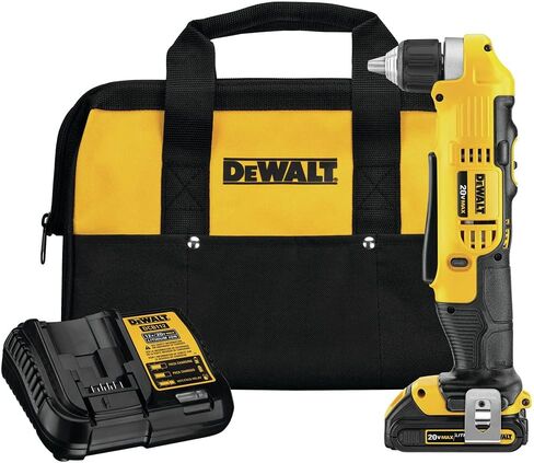 مجموعة أدوات الحفر/المفك اللاسلكي ذات الزاوية اليمنى بحد أقصى 20 فولت من ديوالت (DCD740C1) in Kuwait