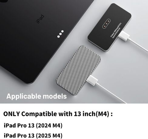 Magnetic Wireless Charger for iPad Pro 11 (1st/2nd/3rd/4th) & iPad Air 11 (M2/M3) & iPad Air 10.9 (4th/5th), 18W Fast Charging Smart Connector Alloy Wireless Charging Pad with USB-C Cord Cable in Saudi Arabia