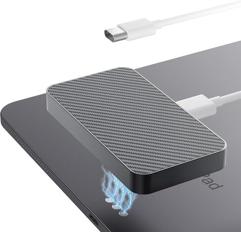 Magnetic Wireless Charger for iPad Pro 11 (1st/2nd/3rd/4th) & iPad Air 11 (M2/M3) & iPad Air 10.9 (4th/5th), 18W Fast Charging Smart Connector Alloy Wireless Charging Pad with USB-C Cord Cable in Saudi Arabia