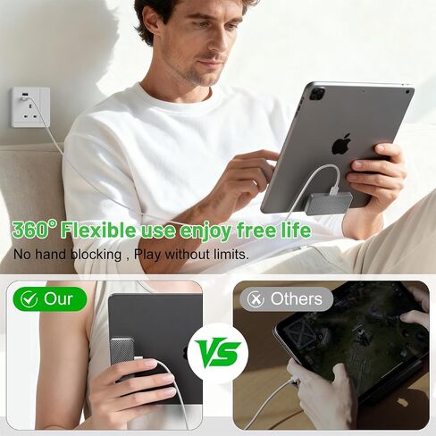 Magnetic Wireless Charger for iPad Pro 11 (1st/2nd/3rd/4th) & iPad Air 11 (M2/M3) & iPad Air 10.9 (4th/5th), 18W Fast Charging Smart Connector Alloy Wireless Charging Pad with USB-C Cord Cable in Saudi Arabia